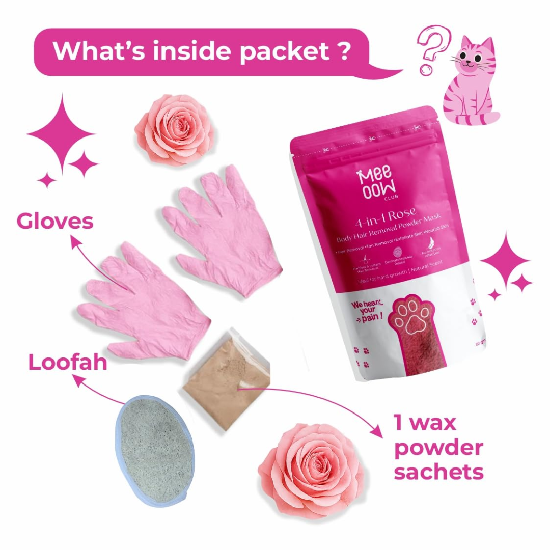 Body Hair Removal Powder Mask Two months pack(Used 20+ times)