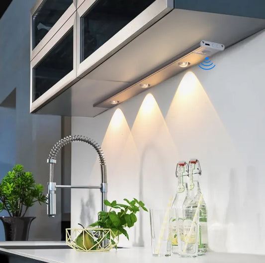 Night Light Motion Sensor Light Wireless Ultra Thin USB LED for Kitchen Cabinet Bedroom Wardrobe Indoor Lighting